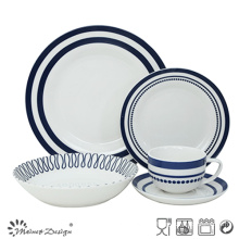 Ensemble de dîner en porcelaine de 30PCS avec la conception géométrique de décalque